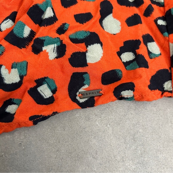 Esprit orange printed square neck tank small - Picture 3 of 4